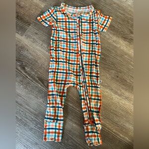 Birdie Bean Plaid Bamboo Romper